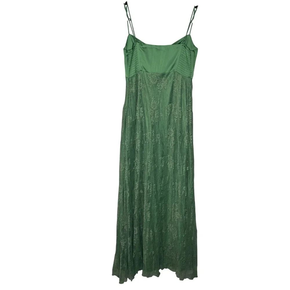 Abercrombie & Fitch Julia Green Slip Lace Maxi Cottagecore Dress Wedding Guest